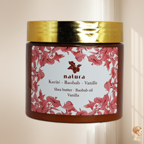 Crème karité, baobab, vanille