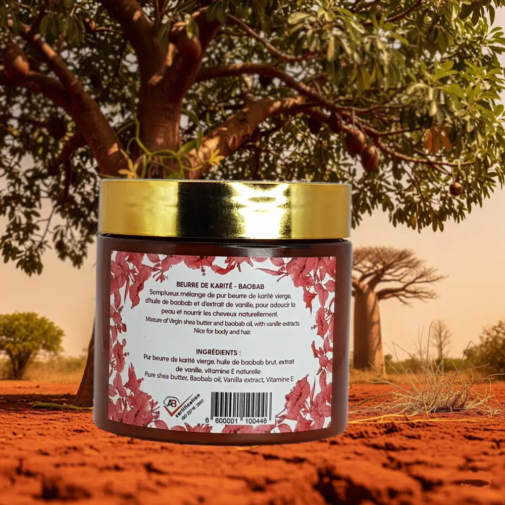 Crème karité, baobab, vanille
