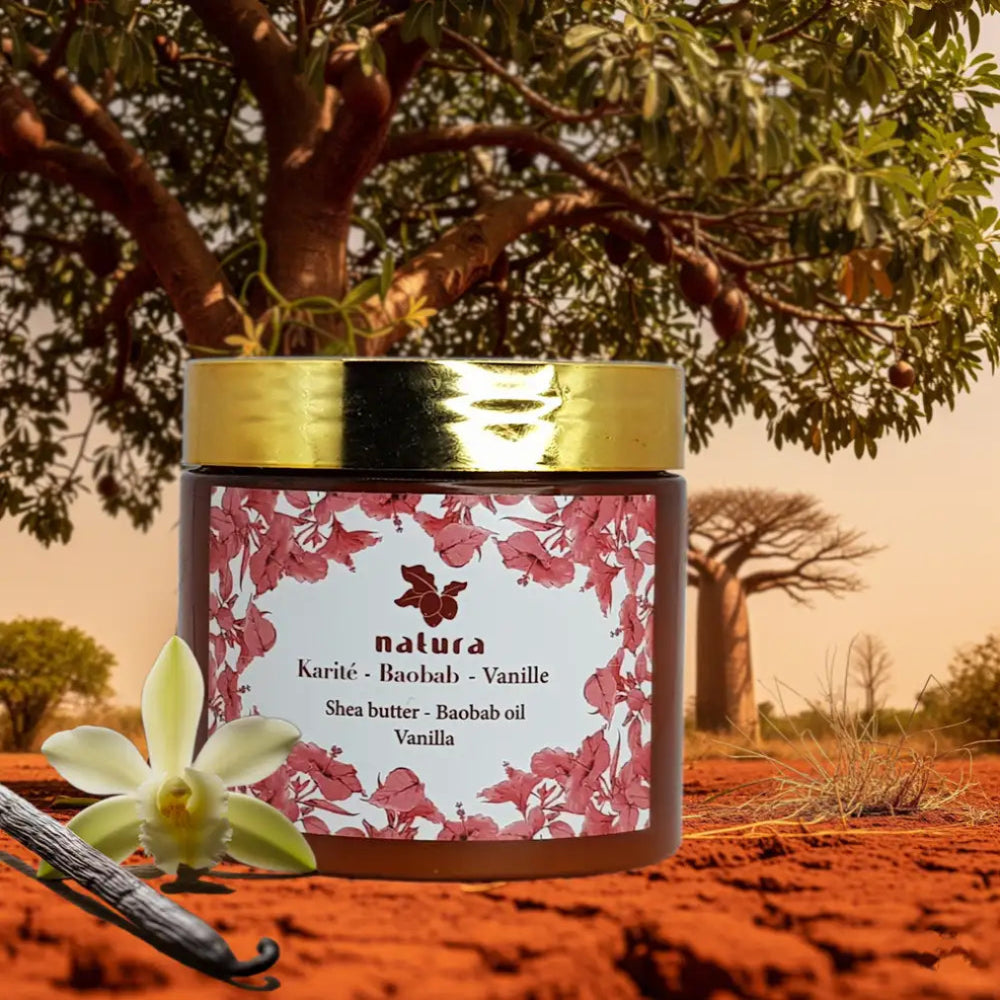 Crème karité, baobab, vanille